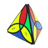 Cumpara ieftin Cub Magic 3x3x3, QiYi Clover Pyraminx, Black, 468CUB-1