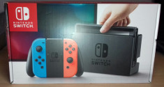 Consola Nintendo Switch (Joy-Con Neon Rosu/Albastru)+ Legend of Zelda BOTW+ Husa foto