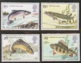 Marea Britanie 1983 - Pești de apa dulce, fauna, serie neuzata