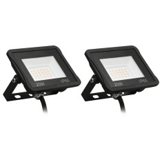 Proiectoare cu LED, 20 W, 2 buc., alb cald foto
