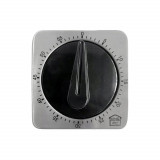 Cronometru magnetic de bucatarie din otel, 68x44 mm, 60 minute, gri, inox, Kinghoff