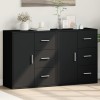 VidaXL Dulapuri, 2 buc., negru, 60x31x70 cm, lemn prelucrat 3276554