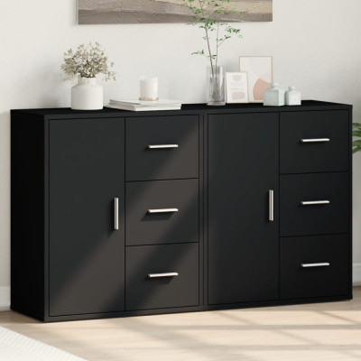 vidaXL Dulapuri, 2 buc., negru, 60x31x70 cm, lemn prelucrat 3276554 foto