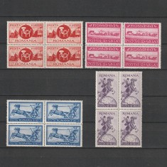 Asistenta P.T.T. in Bloc de 4 Timbre LP158 Romania 1944