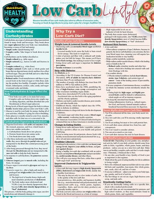 Low Carb Lifestyle: A Quickstudy Laminated Reference foto