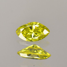 DIAMANT NATURAL galben - 0,10ct. - certificat de autenticitate marquise foto