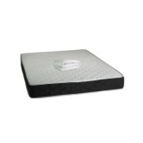 Set Saltea cu arcuri, Superortopedica Luna 140x200x20 cm, plasa de arcuri Bonell, sistem de aerisire perimetral, Saltsib plus pilota vara, microfibra,