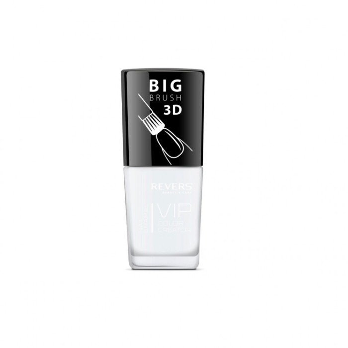 Lac de unghii Vip, 3D, Revers, alb, 12 ml, Nr 002 - mat