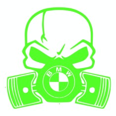 Sticker auto ''Bmw toxic'', 20x20 cm, Verde