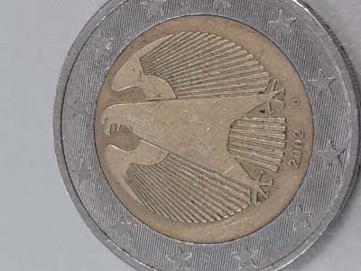 Moneda 2 euro Germania an 2002 litera D foto