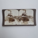 Fotografie de colectie stereoscopica, Scena din port pe Raul Pasig, Manila, Filipine, Asia, 1900-1910