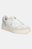 Tommy Jeans sneakers din piele TJW RETRO BASKET SNEAKER culoarea albă, EN0EN02818
