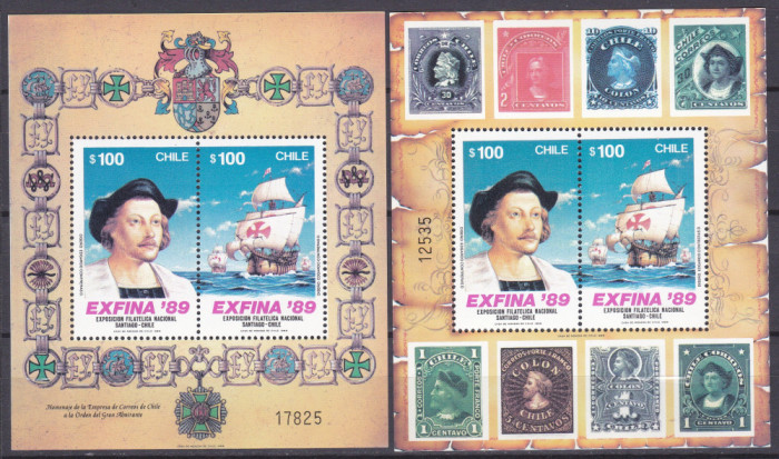 DB1 Exploratori Columb Chile 2 x SS MNH