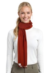 Fular dama uni 24 180x70 cm, caramiziu