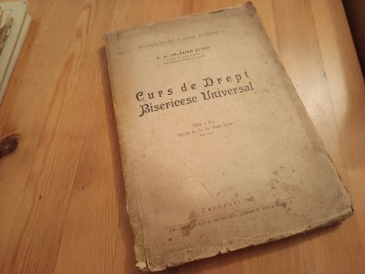 PROF. VALERIAN ȘESAN, CURS DE DREPT BISERICESC UNIVERSAL. CERNĂUȚI 1942 foto