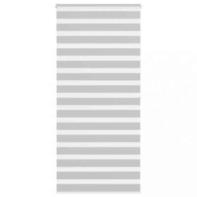 Jaluzea tip zebra gri deschis lățime țesătură 90,9 cm poliester foto