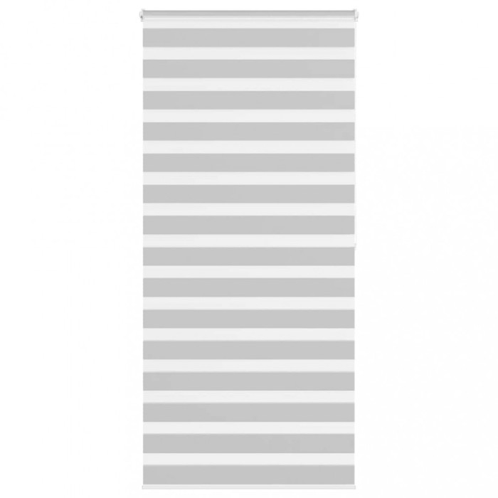 Jaluzea tip zebra gri deschis lățime țesătură 90,9 cm poliester