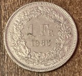 C50 - Moneda foarte veche - Elvetia - 1 franc - 1985