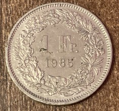 C50 - Moneda foarte veche - Elvetia - 1 franc - 1985