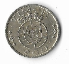 Moneda 60 Centavos 1958 - Timor foto