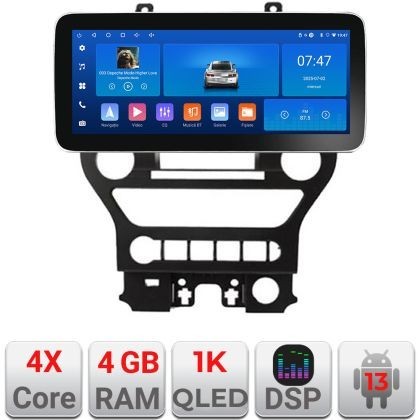 Navigatie Ford Mustang 2015-2020 K-MUSTANG-navi Edotec 4+64 12.3 inch Incell 1K android Wifi 5Ghz gps internet CarStore Technology