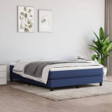 Saltea de pat cu arcuri, albastru, 140x190x20 cm, textil GartenMobel Dekor, vidaXL
