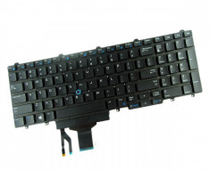 Tastatura Laptop Dell Latitude E5550/5550 Neagra Layout US Cu Iluminare foto