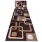 Traversa heat-set Fryz Focus - F240 wenge Squares maro cacao, 120 cm