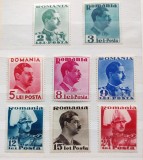 ROMANIA 1940 - Uzuale Carol II - serie MNH** - LP 140 nestampilate, Regi, Nestampilat