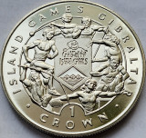 1 crown 1995 Gibraltar, Island Games- 7 sports unc, km#329