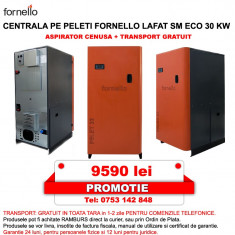 Centrala monobloc compacta pe peleti Fornello Lafat SM Eco 30 kw foto