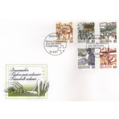 Elvetia 1987 - meserii, serie pe FDC