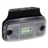 Lampa Gabarit LED Alba Fristom FT-019B+K, 12-36V, Suport Cauciuc, Omologare E9, Universal Auto/Camion