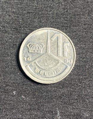 Moneda 1 franc 1990 Belgia foto