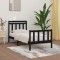 vidaXL Cadru de pat, negru, 100x200 cm, lemn masiv de pin 3107022