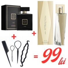 Set 2 parfumuri Avon, compus din Little Black Dress Attraction for Her + set 4 accesorii par , eleganta, rafinament E i stil feminin , oferta speciala