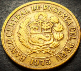 Cumpara ieftin Moneda exotica 1 SOL DE ORO - PERU, anul 1975 *Cod 4391, America Centrala si de Sud