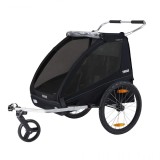 Carucior-remorca pentru bicicleta Thule Coaster XT Black, 1-2 copii