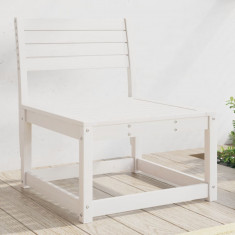 Canapea de gradina, alb, lemn masiv de pin foto