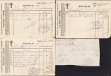 A1989 Lot de 4 facturi cu antet Atelier de mașini agricole și autogaraj Oravița, anii 1930