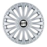 Set 4 Capace Roti, potrivite jantelor de R14, pentru Seat, model dino cromat, Autohelix MSA