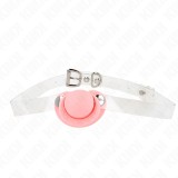 Kink Collar &amp; Gag-Morsă Tip Suzetă Roz 5.5 X 4 cm Ajustabilă