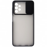 Husa tip capac spate plastic alb semitransparent + TPU negru pentru Samsung Galaxy A32 4G