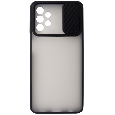 Husa tip capac spate plastic alb semitransparent + TPU negru pentru Samsung Galaxy A32 4G foto