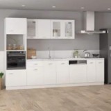 Dulap cuptor microunde &ldquo;Lyon&rdquo;, alb, 60 x 57 x 207 cm, PAL
