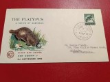 Australia 1959 - ornitorincul cu cioc de rata, FDC circulata