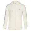 Hanorac Adidas Original pentru Bărbați Essentials French Terry, 3-Stripes cu gluga și fermoar, Alb-crem, Nou, S, Bumbac