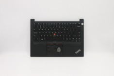 Carcasa superioara cu tastatura palmrest Laptop, Lenovo, Thinkpad E14 Type 20RA, 20RB, 5M10V17005, AP103000200, iluminata, layout US