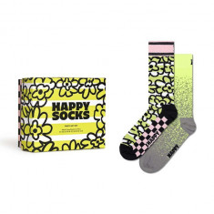 Happy Socks sosete Gift Box Party 2-pack culoarea galben