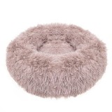 Pat Sersimo pentru caini si pisici, cu husa detasabila, maro roz, diametru 50cm Household NewTrend